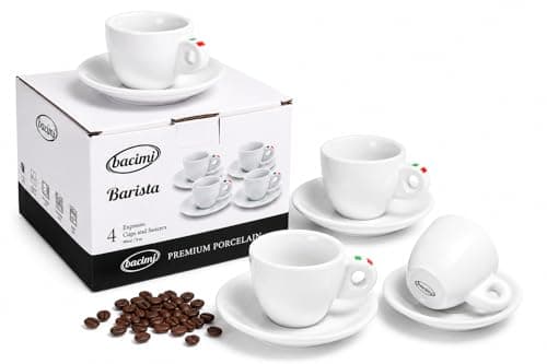 Bacimi Bacimi Espresso Cups & Saucers (Set of 4)